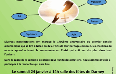 Semaine de l&rsquo;Unité : journée oecuménique à Darney